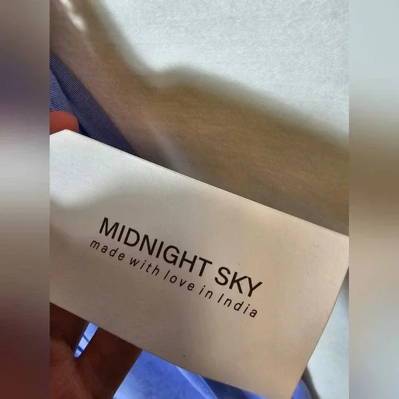 Midnight Sky Blue Tiered Linen Blend Long Skirt Women's Size Large NWT - Picture 5 of 11